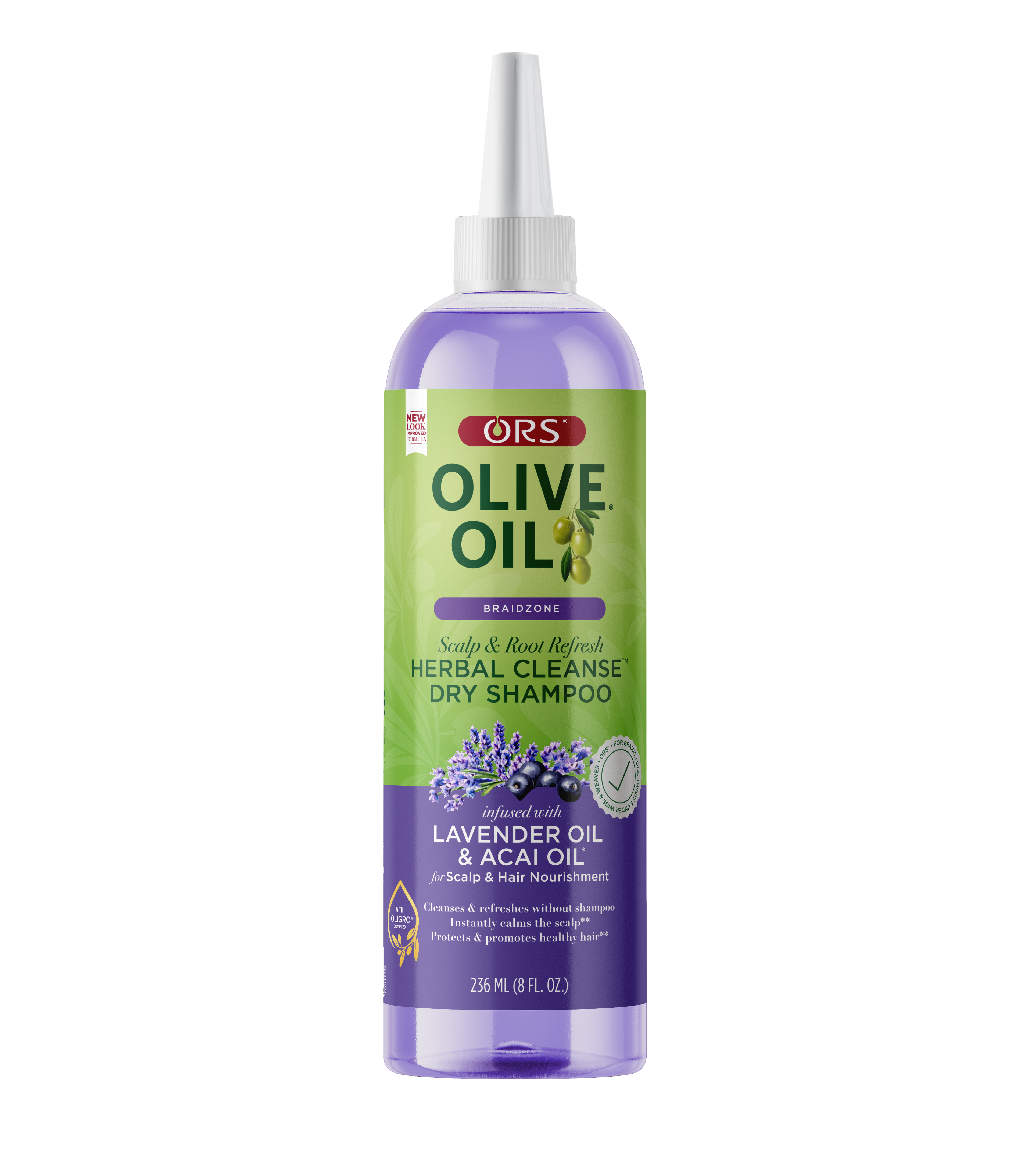ORS Olive Oil Braidzone Herbal Cleanse Dry Shampoo for Scalp & Hair Nourishment (8.0 oz)