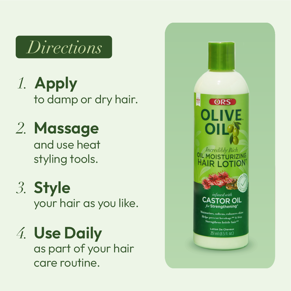 ORS Olive Oil Moisturizing Hair Lotion for Strengthening (8.5 oz) 4-Pack