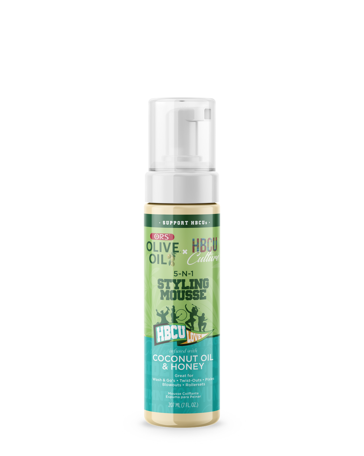 ORS Olive Oil HBCU 5-N-1 Styling Mousse with Coconut Oil & Honey (7.0 oz)