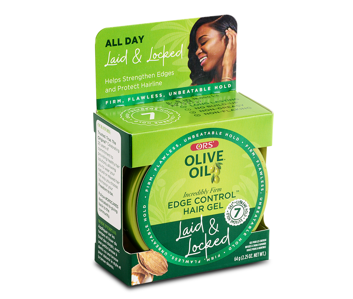 ORS Olive Oil Edge Control Hair Gel for Strengthening (2.2 oz)