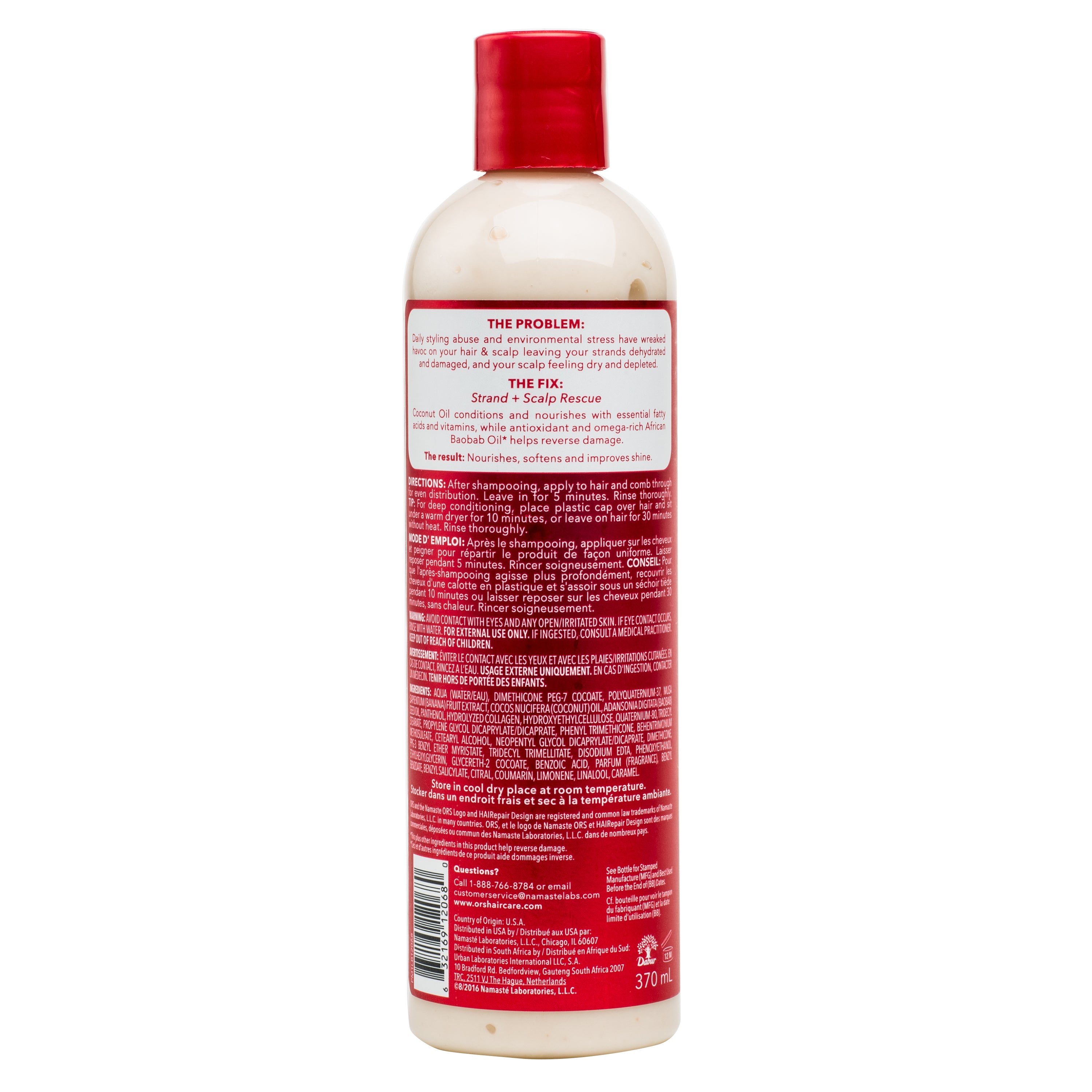 ORS HAIRepair Coconut Oil and Baobab Restoring Conditioner for Dry, Damage Hair & Scalp (12.5 oz)