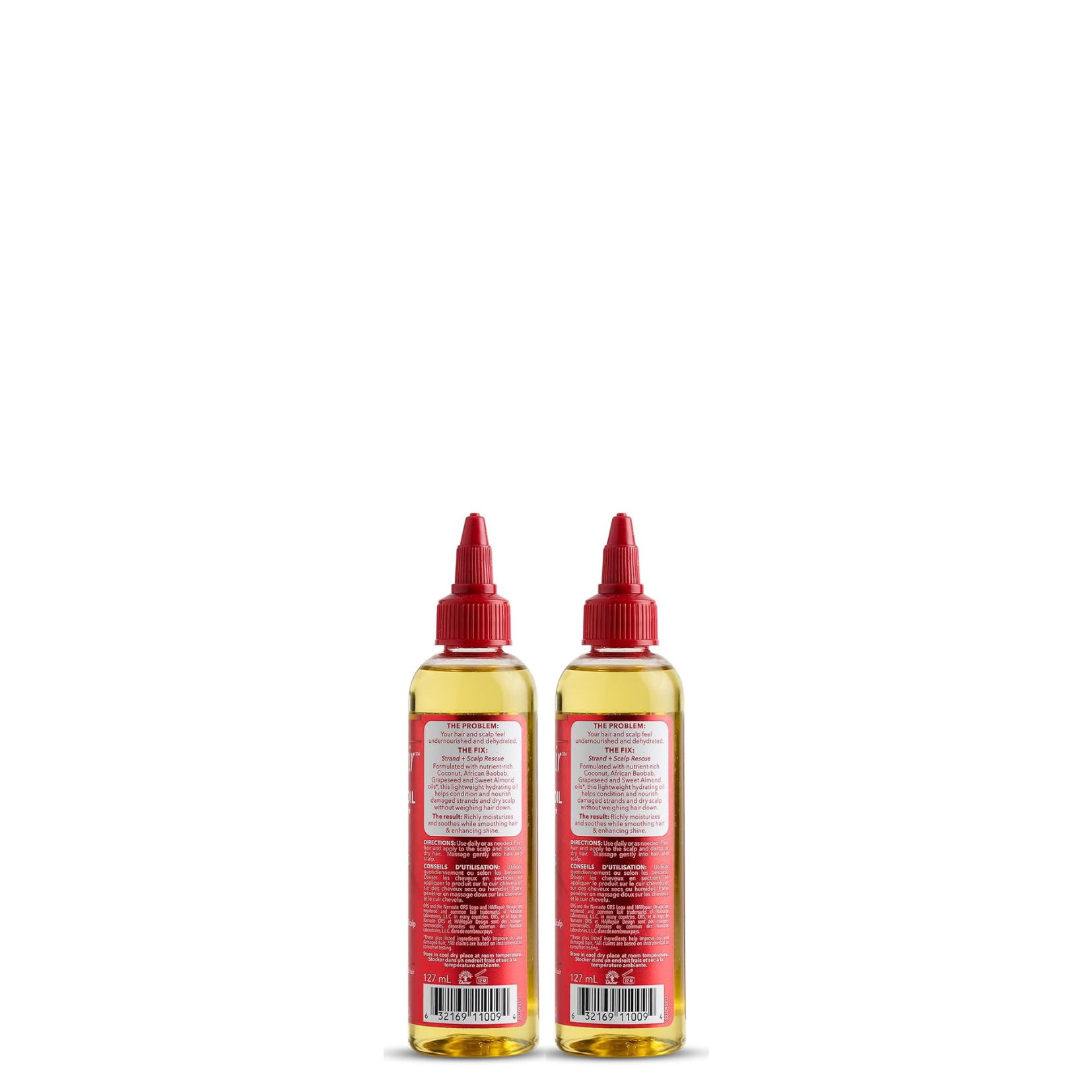 ORS HAIRepair Coconut Oil & Baobab Vital Oils for Dry, Damaged Hair and Scalp (4.3 oz) 2-Pack