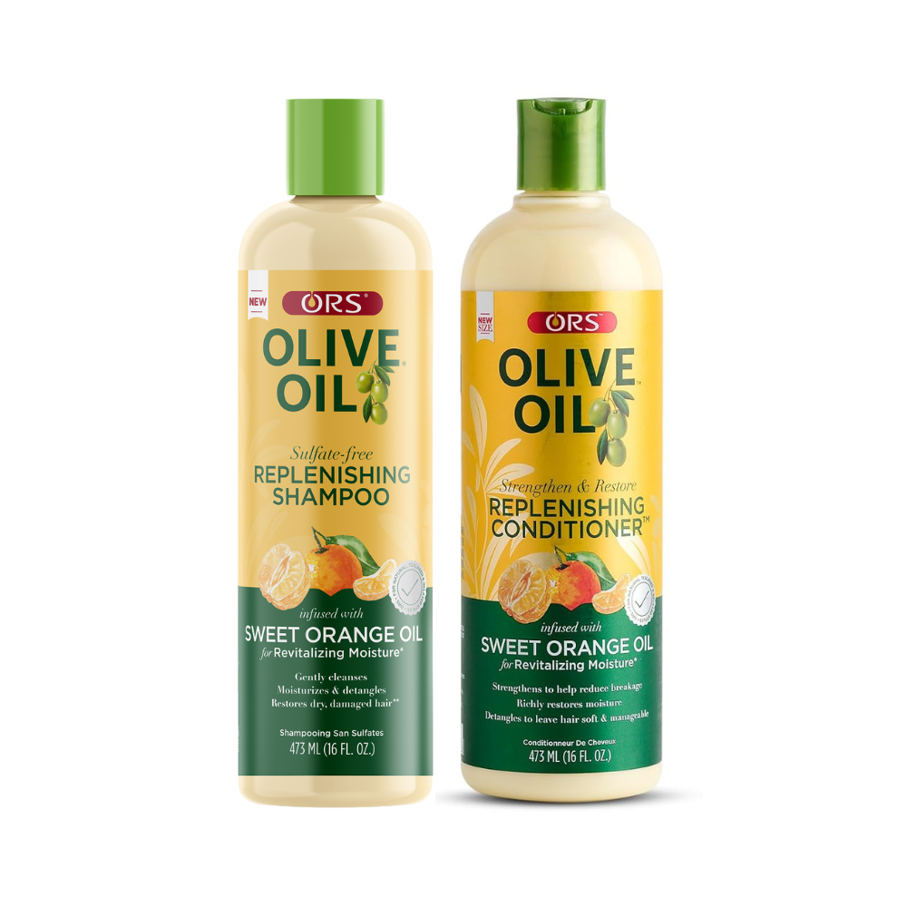 ORS Olive Oil Replenishing Shampoo & Conditioner Bundle for Revitalizing Moisture
