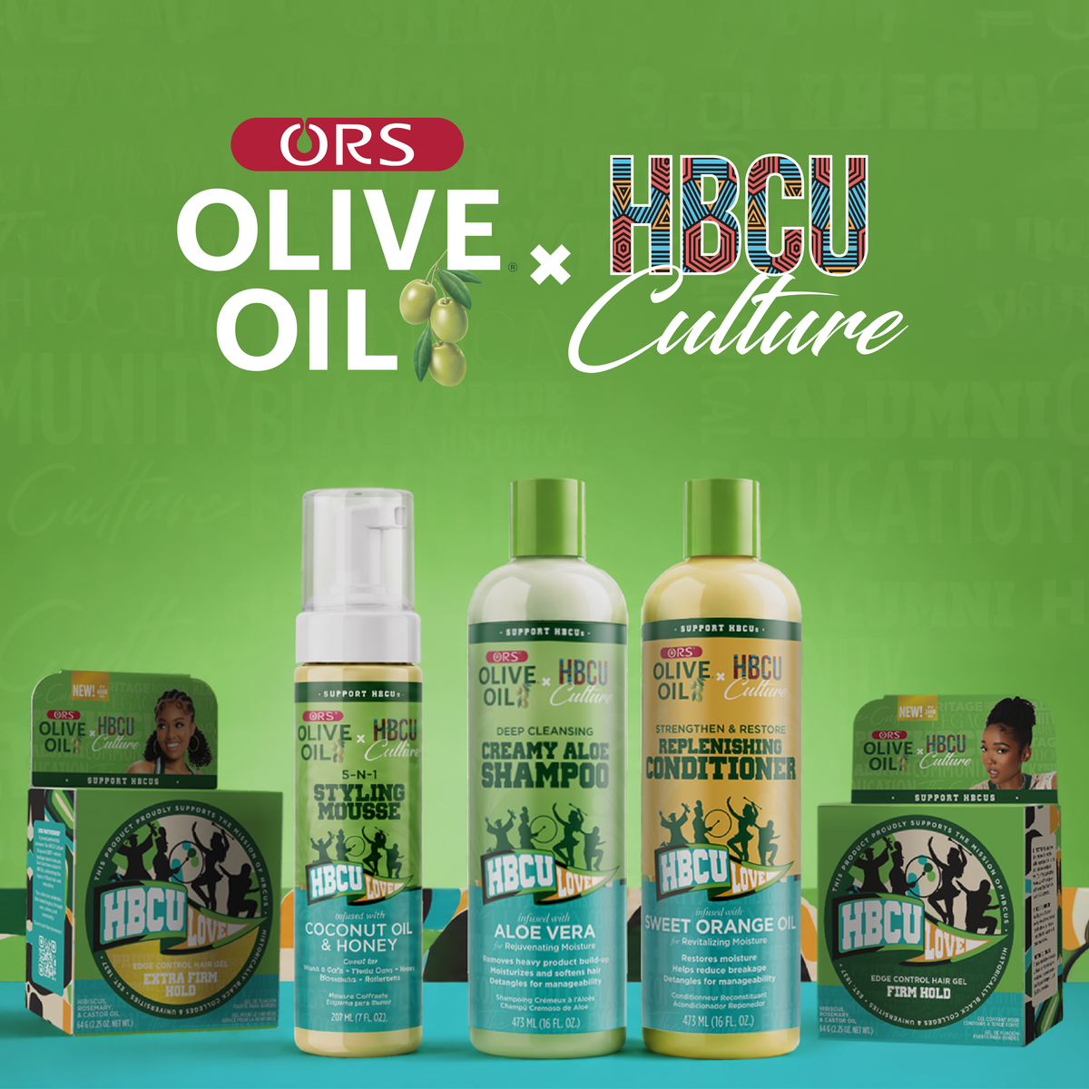 ORS Olive Oil HBCU 5-N-1 Styling Mousse with Coconut Oil & Honey (7.0 oz)