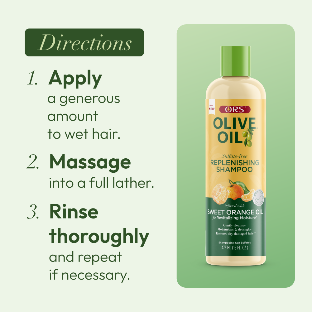 ORS Olive Oil Replenishing Shampoo for Revitalizing Moisture (16.0 oz)