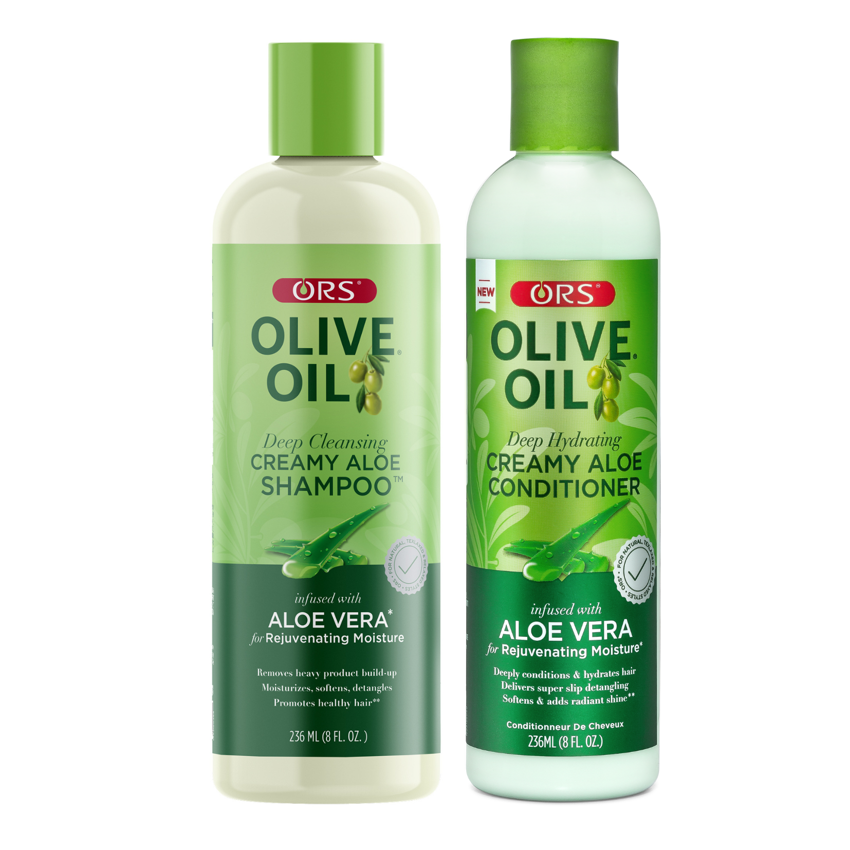 ORS Olive Oil Creamy Aloe Shampoo & Conditioner (8.0 oz) Bundle