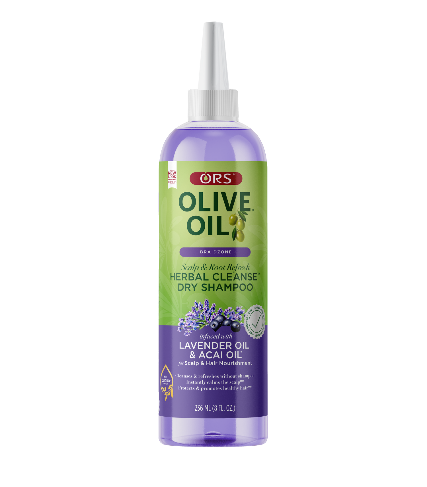 ORS Olive Oil Braidzone Herbal Cleanse Dry Shampoo for Scalp &amp; Hair Nourishment (8.0 oz)