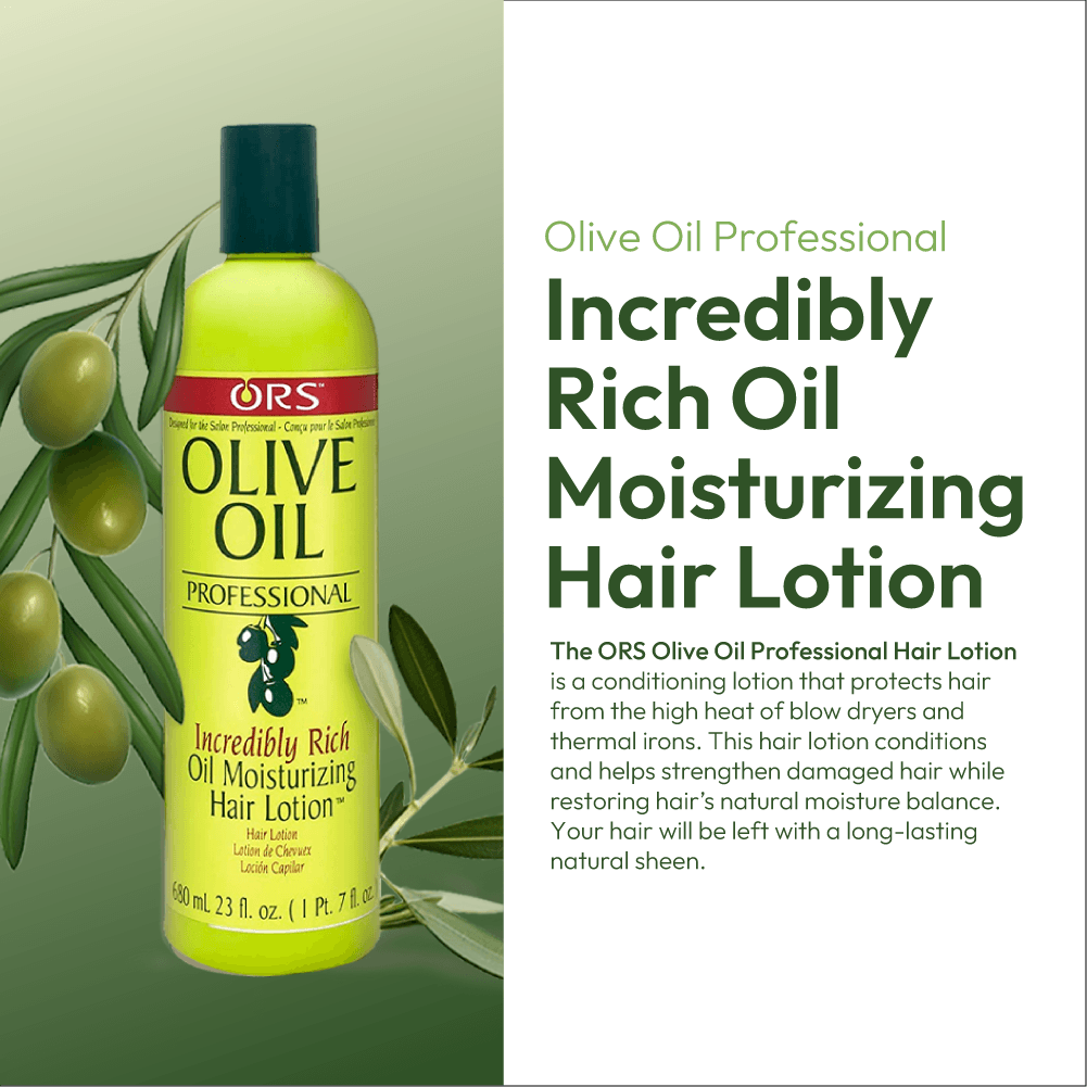 ORS Olive Oil Professional Incredibly Rich Oil Moisturizing Hair Lotion (23.0 oz) 2-Pack