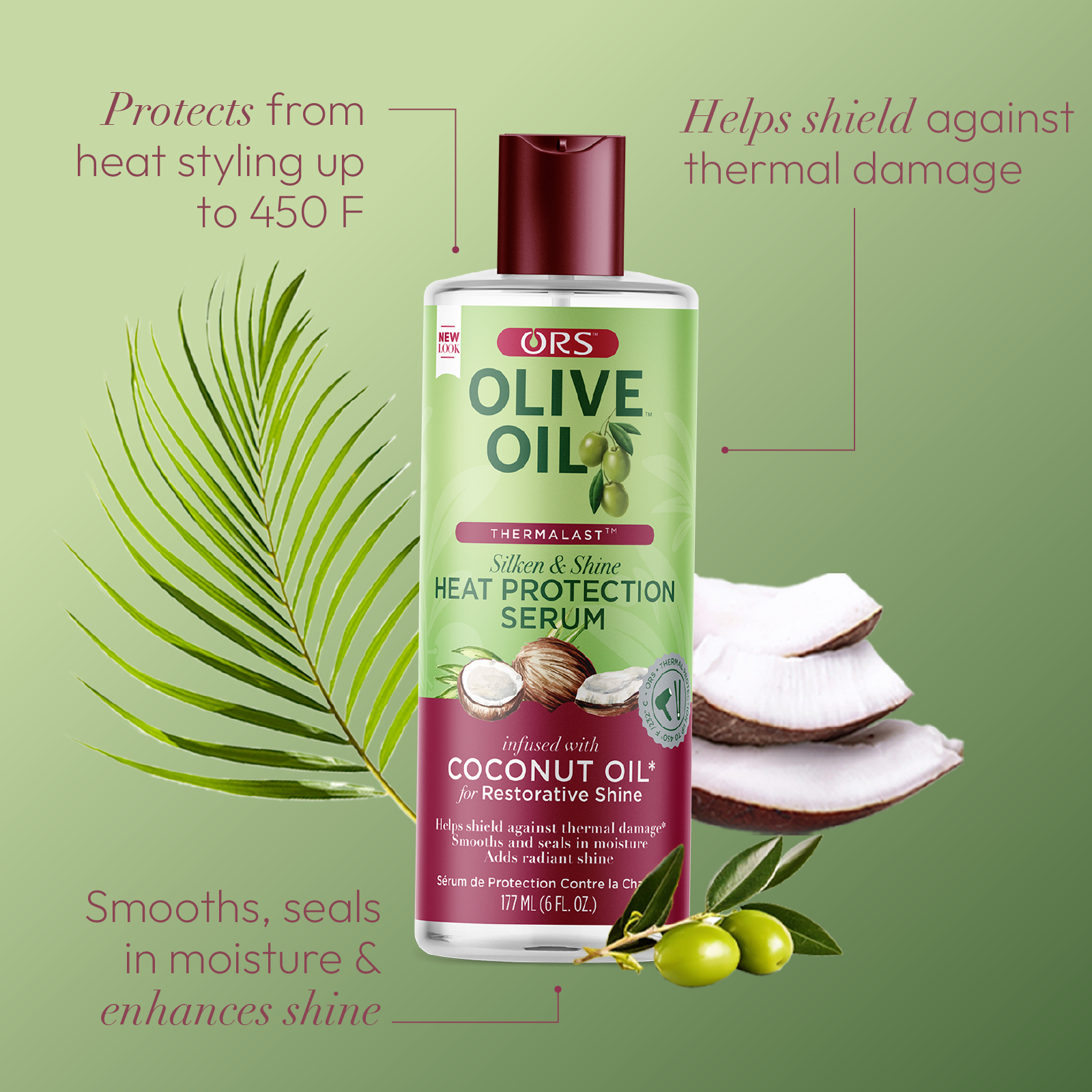 ORS Olive Oil Thermalast Heat Protection Serum (6.0 oz)