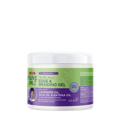 ORS Olive Oil Braidzone Edge &amp; Braiding Gel for Hair &amp; Scalp Nourishment (8.0 oz)