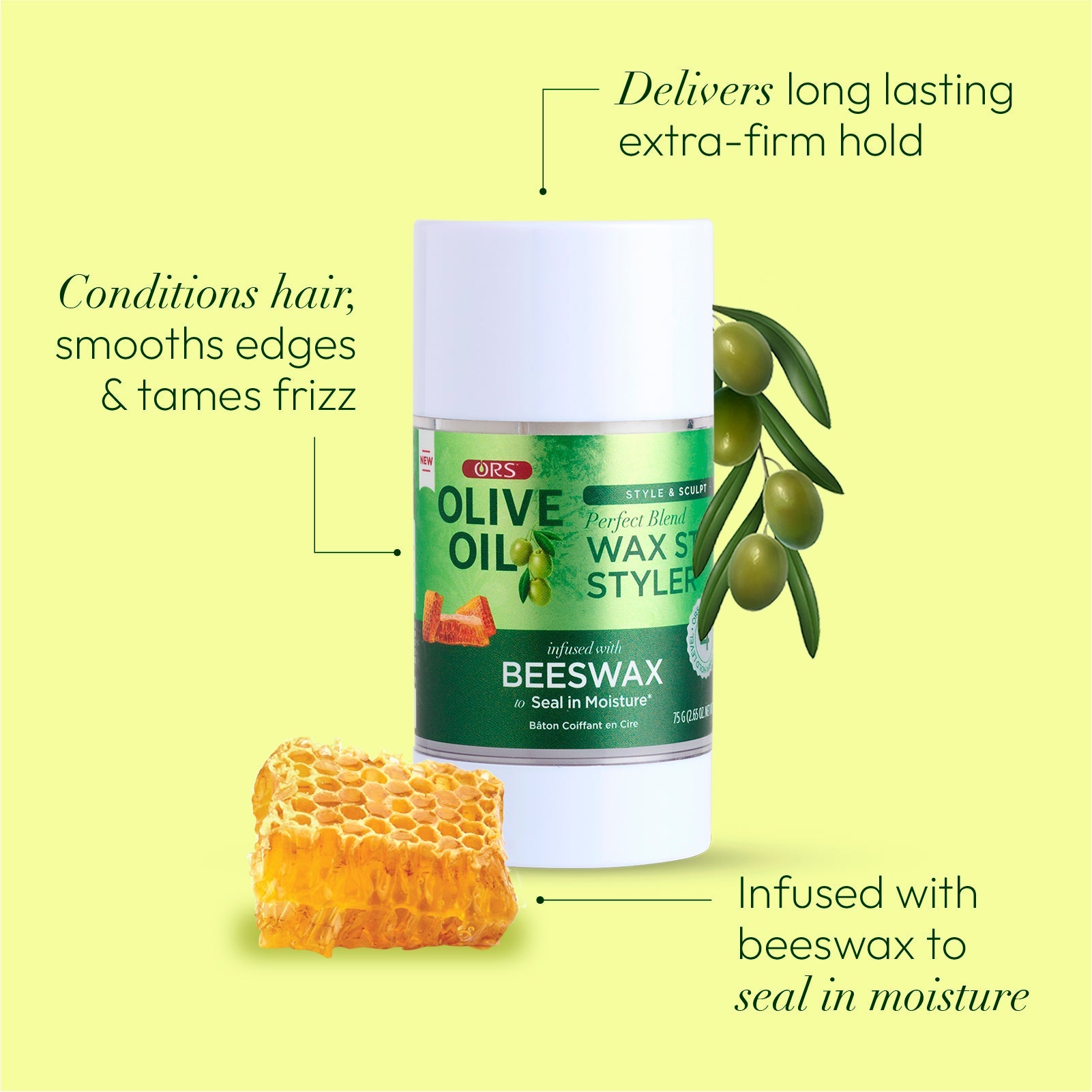 ORS Olive Oil Style &amp; Sculpt Perfect Blend Wax Stick Styler (2.6 oz)
