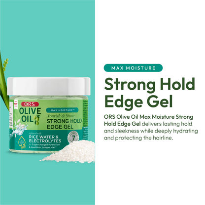 Olive Oil Max Moisture Strong Hold Edge Gel (4.0 oz)