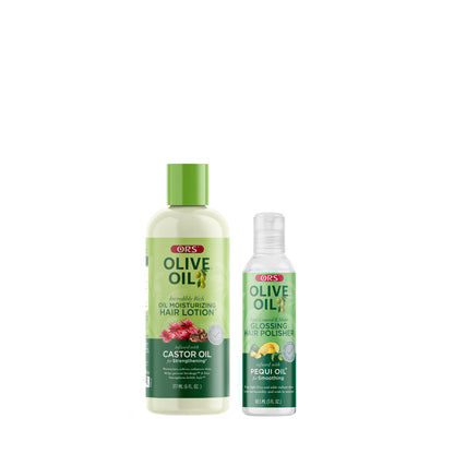 ORS Olive Oil Hair Lotion &amp; Polisher for Strengthening &amp; Smoothing 2-Piece Set