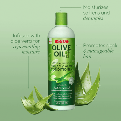 ORS Olive Oil Creamy Aloe Shampoo &amp; Conditioner (16.0 oz) Bundle