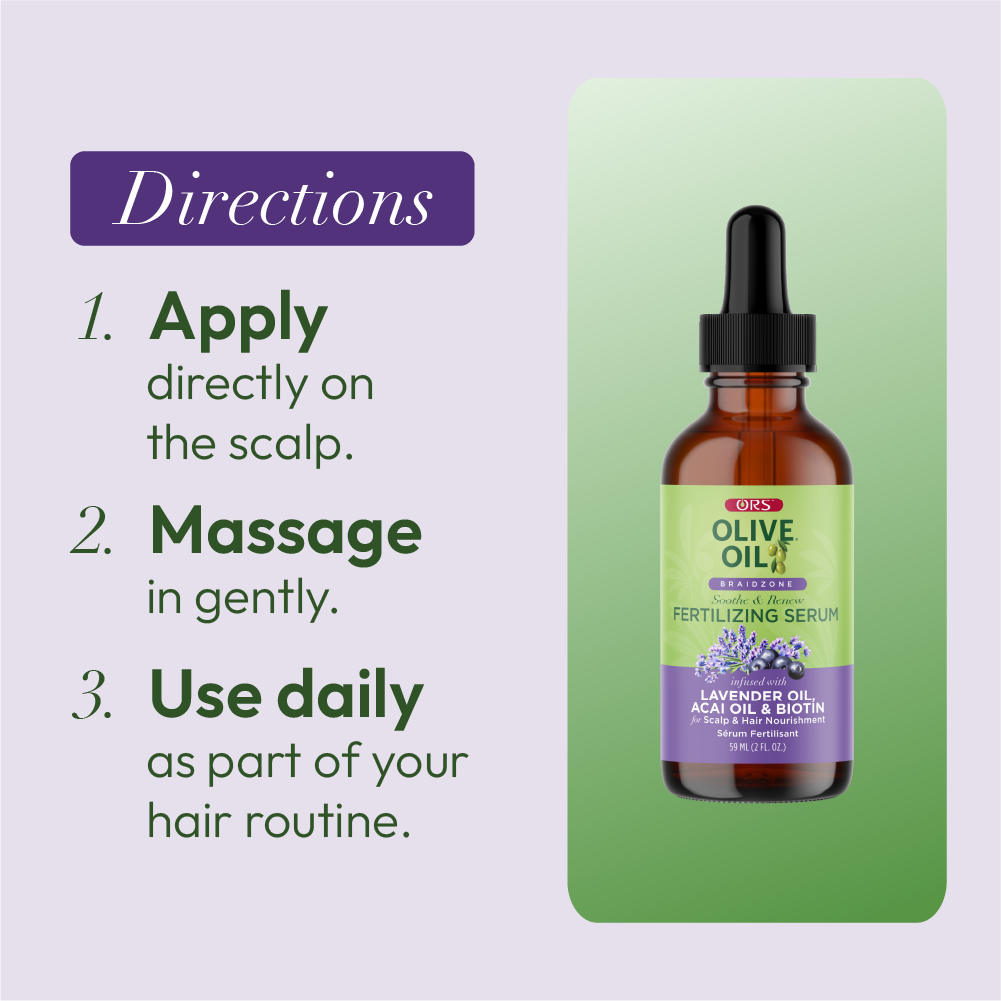 ORS Olive Oil Braidzone Fertilizing Serum for Scalp &amp; Hair Nourishment (2 oz)
