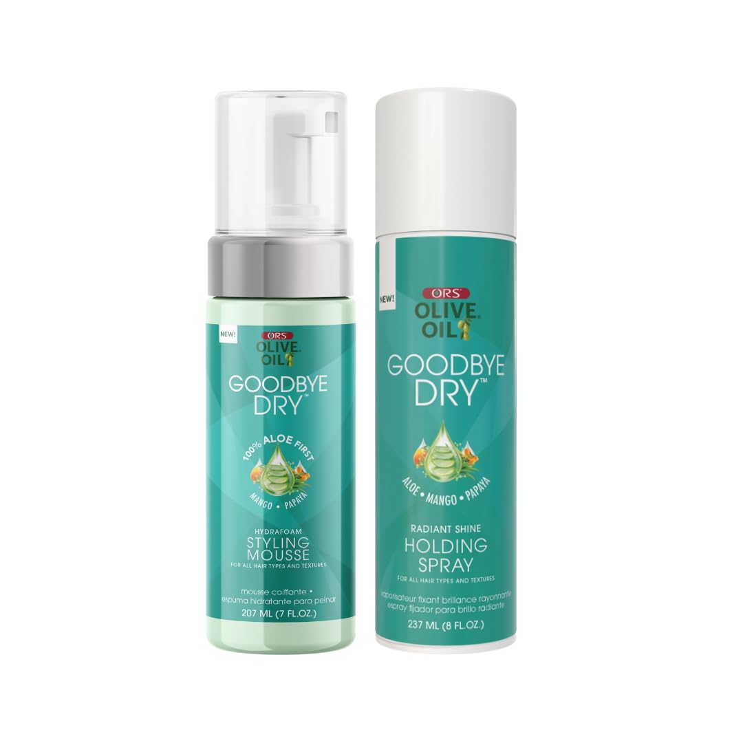 ORS Olive Oil Goodbye Dry Styling Mousse &amp; Holding Spray 2-Piece Set