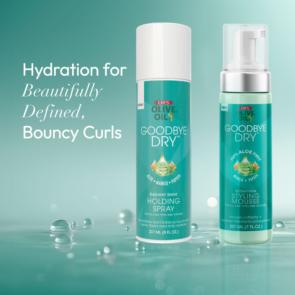 ORS Olive Oil Goodbye Dry Styling Mousse &amp; Holding Spray 2-Piece Set