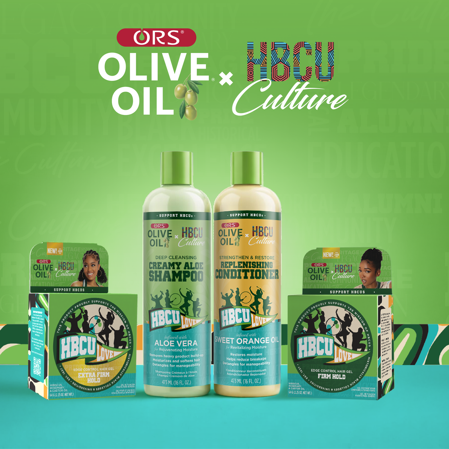 ORS HBCU Olive Oil Edge Control Hair Gel Firm Hold (2.2 oz)