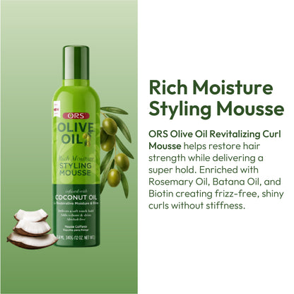 ORS Olive Oil Rich Moisture Styling Mousse (12.0 oz)