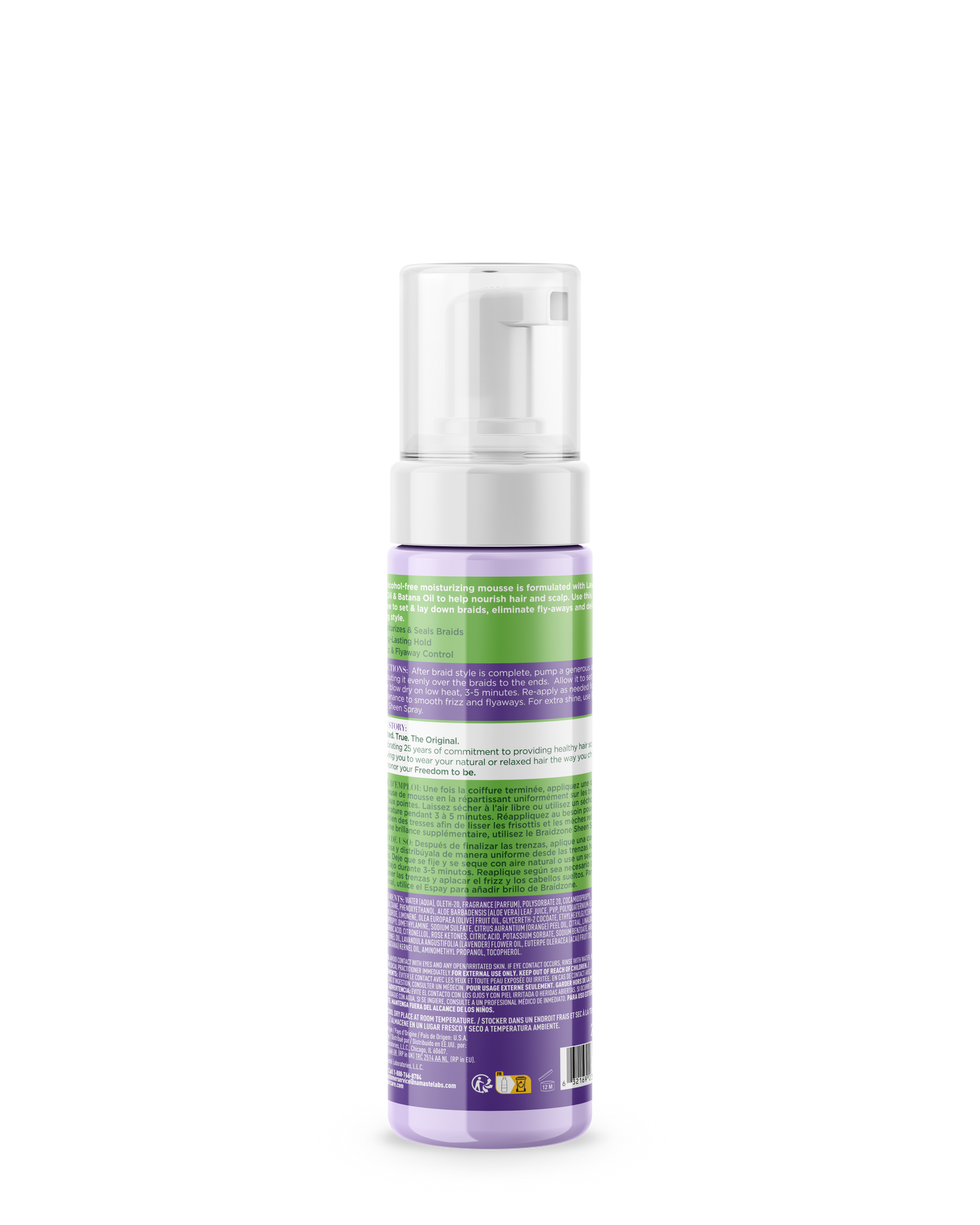 ORS Olive Oil Braidzone Braid Setting Mousse for Hair &amp; Scalp Nourishment (7.0 oz)
