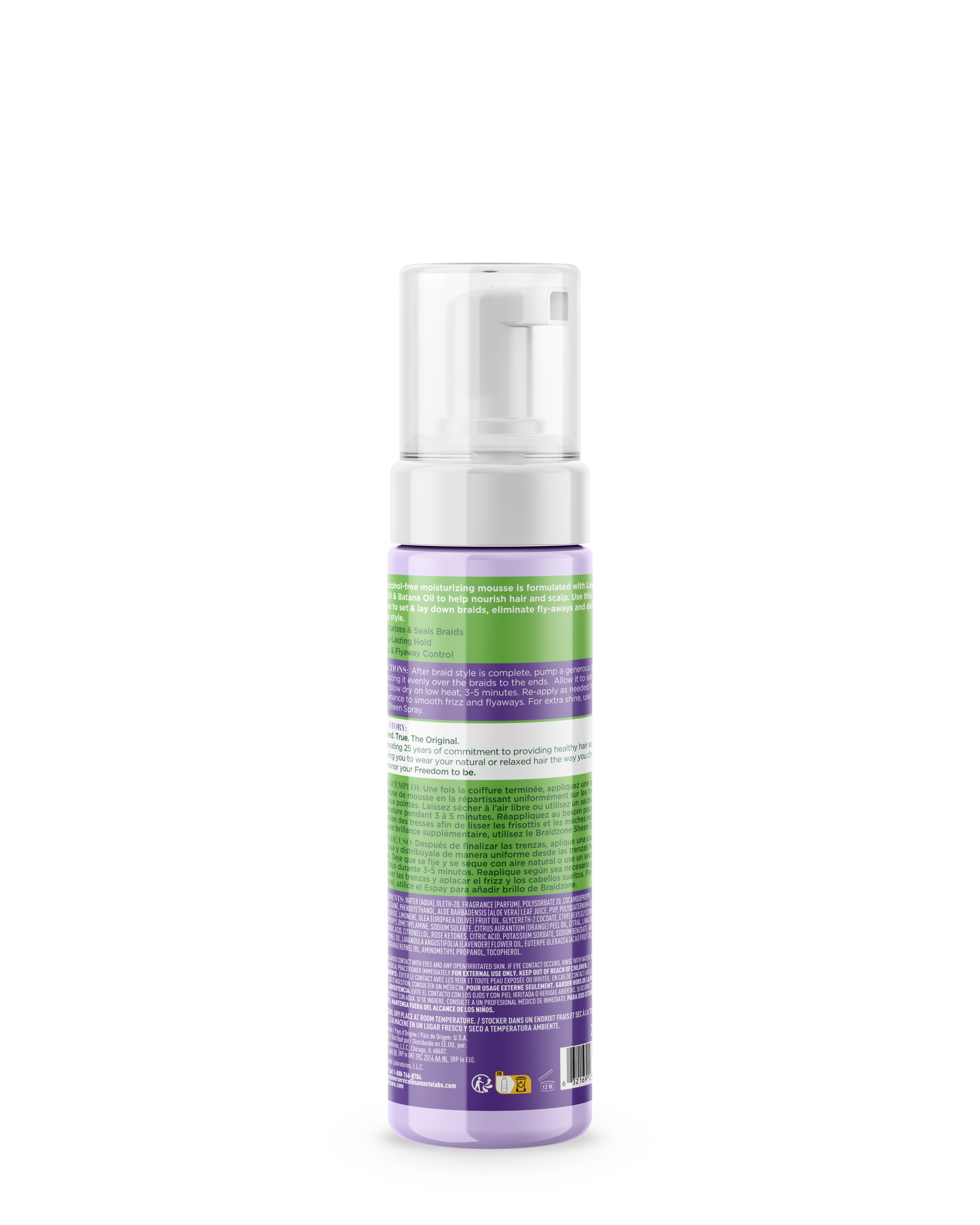 ORS Olive Oil Braidzone Braid Setting Mousse for Hair &amp; Scalp Nourishment (7.0 oz)