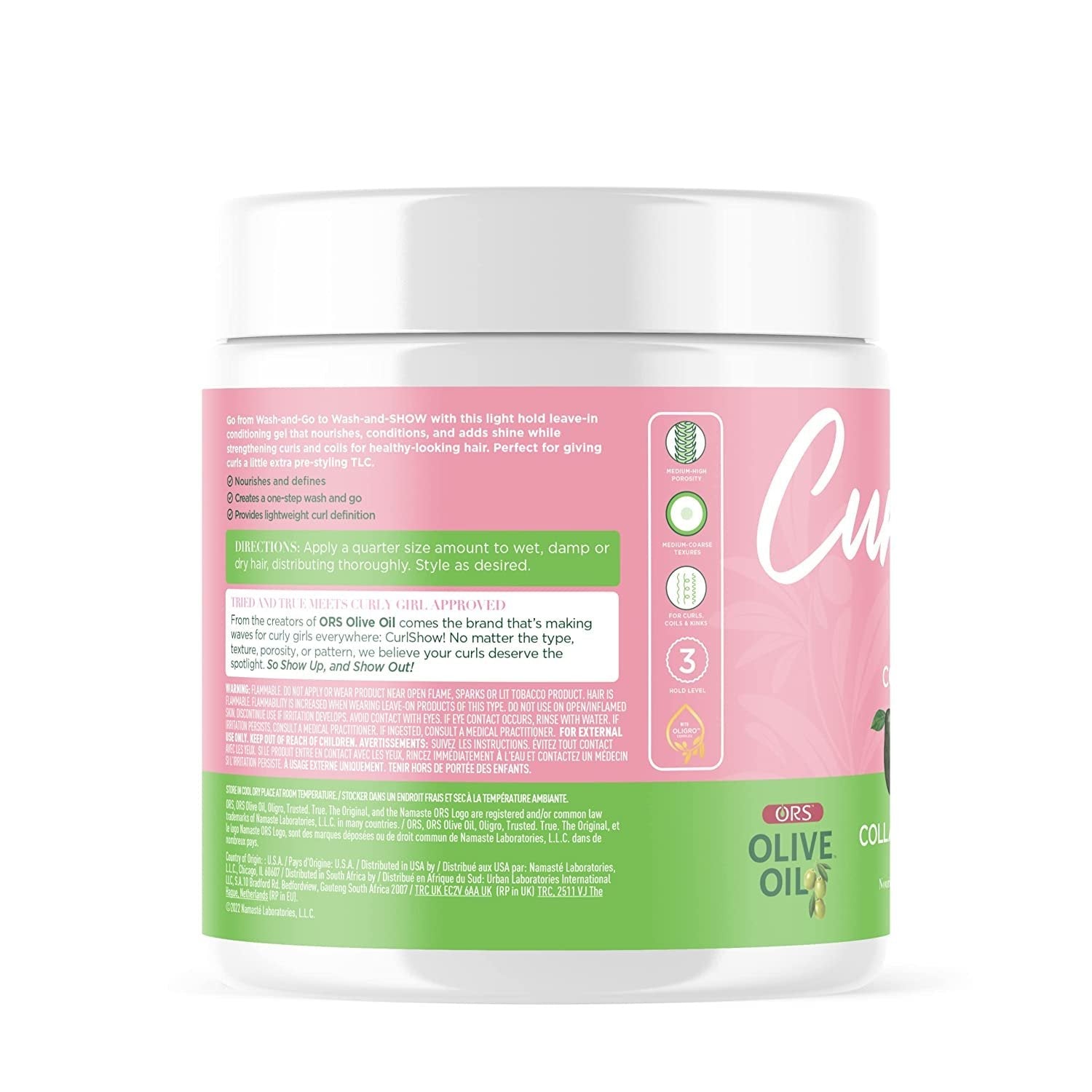 ORS Olive Oil Curlshow Leave-In Conditioner Gel for Strength &amp; Length (16.0 oz)
